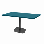 Photo 1 matériel référence RNDN11070MEU04B-6239: Tables rectangulaires 110 x 70cm pied noir - bleu prusse - Lot de 2 tables