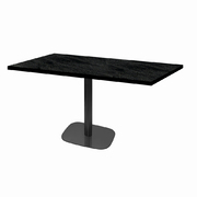Photo 1 matériel référence RNDN11070MEU1049P: Tables rectangulaires 110 x 70cm pied noir - noir moon - Lot de 2 tables