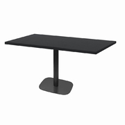 Photo 1 matériel référence RNDN11070MEU601: Tables rectangulaires 110 x 70cm pied noir - noir 1200vv - Lot de 2 tables