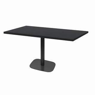 photo 1 tables rectangulaires 110 x 70cm pied noir - noir 1200vv - lot de 2 tables