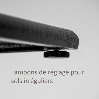 photo 3 tables rectangulaires 110 x 70cm pied noir - gris perle - lot de 2 tables