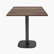 Photo 1 matériel référence RNDN77E045-1249: Tables carrées 70x70cm pied noir - chene montagne - Lot de 4 tables