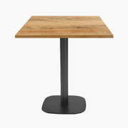 Photo 1 matériel référence RNDN77E2904E: Tables carrées 70x70cm pied noir - chene slovene - Lot de 4 tables