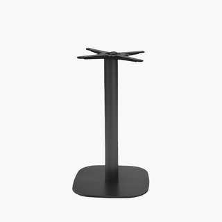 photo 5 tables carrées 70x70cm pied noir - marbre elite - lot de 4 tables