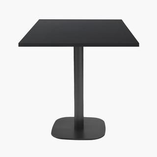 photo 1 tables carrées 70x70cm pied noir - noir 1200vv - lot de 4 tables