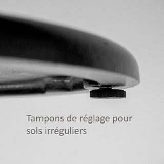 photo 4 tables rondes diametre 70cm pied noir - pin ancien - lot de 4 tables