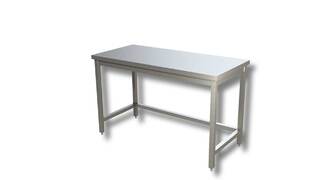 photo 1 table inox centrale sans sous tablette 400 x 600 x 850 mm