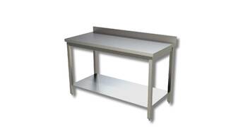 photo 1 table de travail inox murale 400 x 600 x 850 mm
