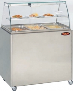 photo 1 vitrine chauffante bain-marie sur meuble