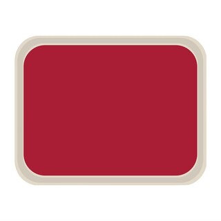 photo 1 plateau de service en polyester roltex america 460 x 360mm rouge