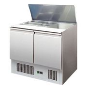 Saladette réfrigérée 2 portes GN1/1 prof 700 plan de découpe