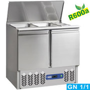 Saladettes avec couvecle 2x gn1/1 3x gn 1/6-150 mm reseve 2 pt.gn 1/1, 240 lit