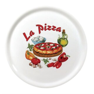 photo 1 assiettes à pizza en porcelaine 31 cm saturnia décor la pizza x26