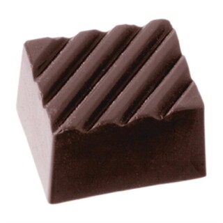 photo 4 moule à chocolat schneider carré strié - 24 empreintes