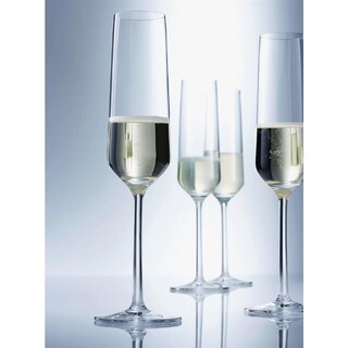 photo 3 flûtes à champagne en cristal schott zwiesel pure 215ml - lot de 6