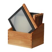 Photo 1 matériel référence H759: Protège-menus cadre en bois Securit A4 noir