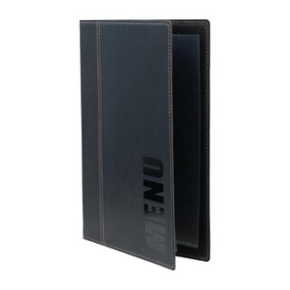 photo 2 porte-menus contemporains a4 noirs avec boîte de rangement lot de 20