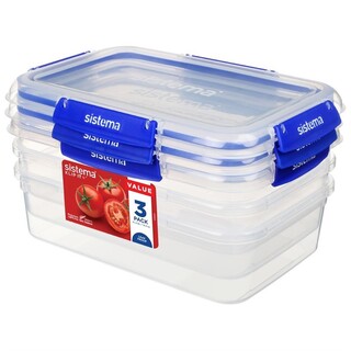 photo 2 boîtes alimentaires rectangulaires sistema klip it plus 2,2l lot de 3