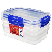 Photo 1 matériel référence CH257: Boîtes alimentaires rectangulaires sistema klip it plus 2,2l lot de 3