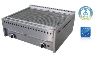 photo 1 wood steak grill gaz double - l 780 mm