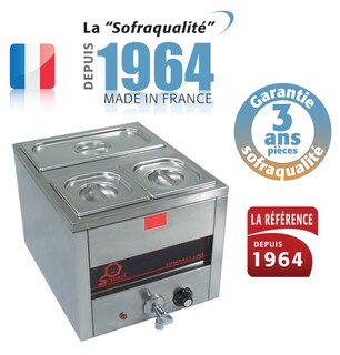 photo 1 bain-marie compact avec vidange - gamme tradition - 18 l