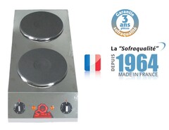 Photo 1 matériel référence 27154SP: Réchaud électrique - 2 plaques en profondeur - diamètre 220 mm