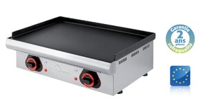 photo 1 plaque à snacker acier - electrique - série eco - l 600 mm