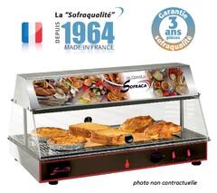 Photo 1 matériel référence N60: Vitrine chauffante avec bloc lumineux - gn 1/1 - 1 niveau