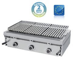 Photo 1 matériel référence PBI90: Wood steack grill gaz réglable - l 900 mm