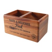 Photo 1 matériel référence CL179: Rangement de table en acacia avec ardoise T&G Woodware Food Glorious Food