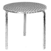 Table bistro ronde en acier inoxydable empilable