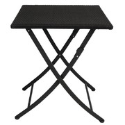 Table carrée pliante en rotin PE Bolero 600mm