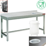 Table à débarrasser avec vide ordure ba