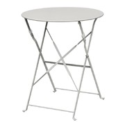Table de terrasse en acier Bolero grise