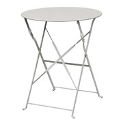 Table de terrasse ronde en acier gris