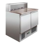 Table à pizza réfrigérée 2 portes GN1/1 granit 240 L