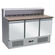 Table à pizza réfrigérée 3 portes GN1/1 granit 402 L