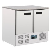 Table réfrigérée positive plan de travail en marbre polar 2 portes 240l