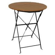 Table ronde pliante imitaion bois