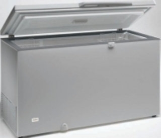 photo 1 congélateur coffre aspect inox porte pleine 400 litres