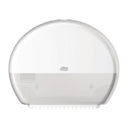 Photo 1 matériel référence DB463: Distributeur de papier toilette Mini Jumbo Tork blanc