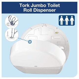photo 2 distributeur de papier toilette jumbo tork blanc