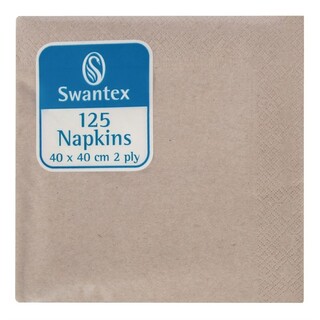 photo 1 serviettes déjeuner kraft recyclées 400mm 2 plis pliage 1/4 lot de 2000