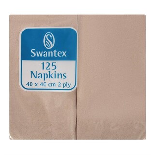 photo 1 serviettes kraft déjeuner recyclées 400mm 2 plis pliage 1/8 lot de 2000