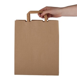 photo 4 grands sacs compostables en papier recyclé vegware largeur 25 cm  x250 
