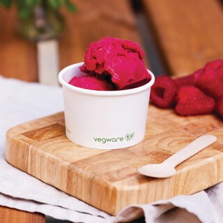 photo 3 pots pour aliments chauds compostables vegware 110ml lot de 1000