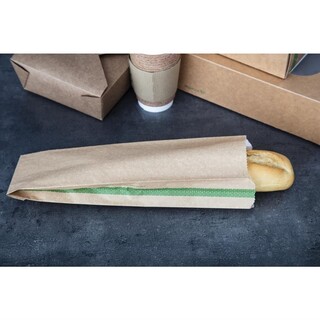 photo 1 sacs snack chaud compostables vegware 356 x 101mm lot de 500