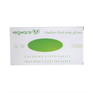 photo 2 gants de préparation alimentaire compostables vegware bleus taille m lot de 2400