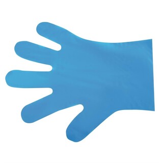 photo 5 gants de préparation alimentaire compostables vegware bleus taille m lot de 2400