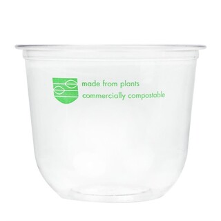 photo 2 pots deli en pla compostables série96 vegware 340ml lot de 1000